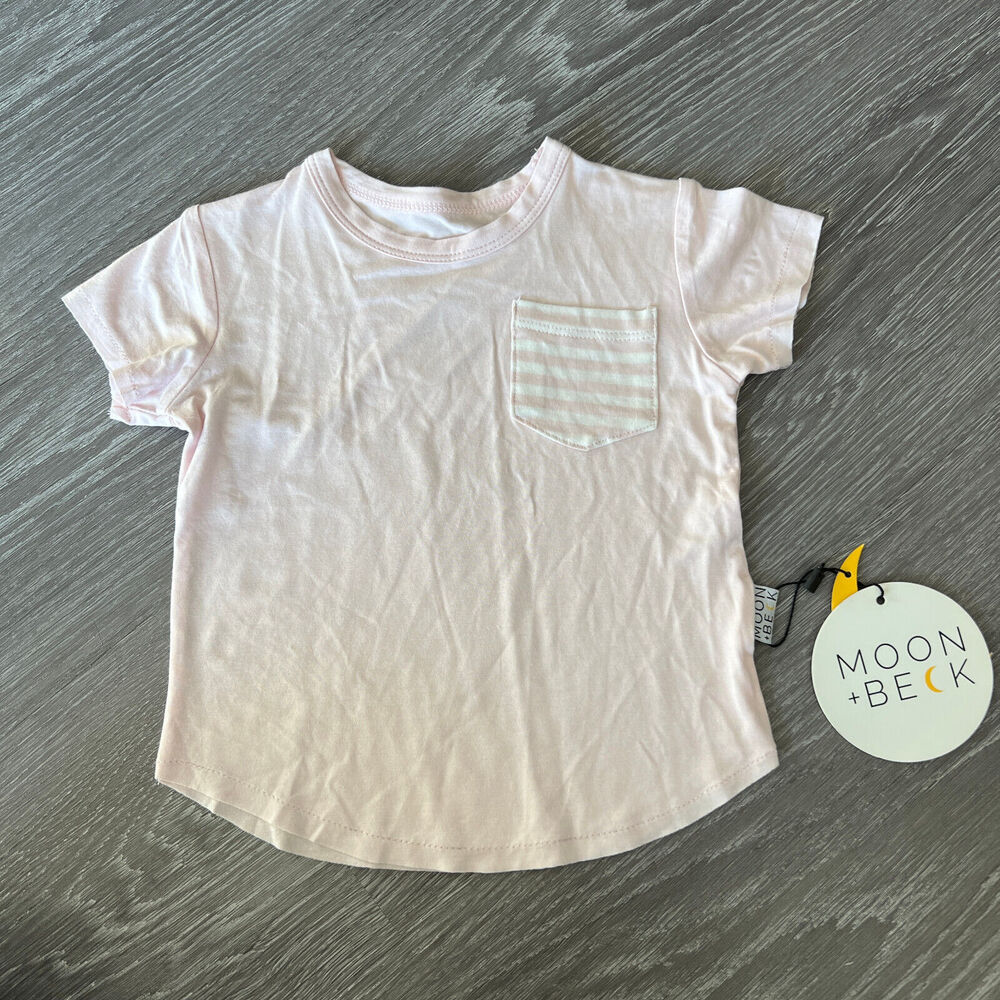 Moon + Beck Shirt Kids 0-3 Months Classic Tee Light Pink